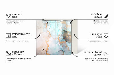 Glasplatte für Öfen rechteckig Geometrisches 3D-Muster