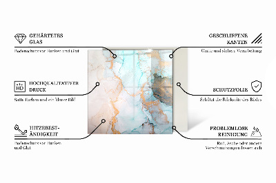 Glasplatte für Öfen rechteckig Geometrisches 3D-Muster