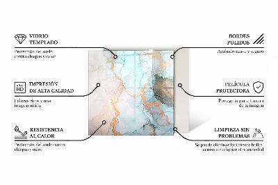 Glasplatte für Öfen rechteckig Geometrisches 3D-Muster