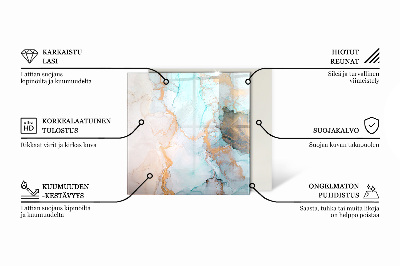 Glasplatte für Öfen rechteckig Geometrisches 3D-Muster