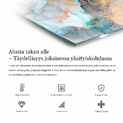Glasplatte für Öfen rechteckig Geometrisches 3D-Muster