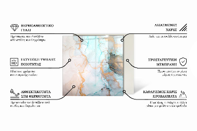 Glasplatte für Öfen rechteckig Geometrisches 3D-Muster