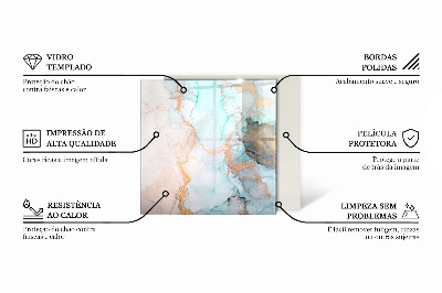 Glasplatte für Öfen rechteckig Geometrisches 3D-Muster
