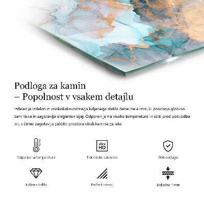Glasplatte für Öfen rechteckig Geometrisches 3D-Muster
