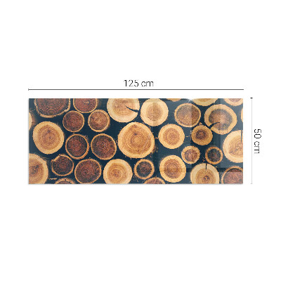 Glasplatte für Kamin rechteckig Kiste mit Schnittholz