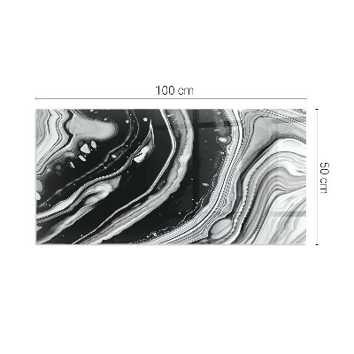 Glasplatte für Kamin rechteckig Abstrakte Wellen und Linien