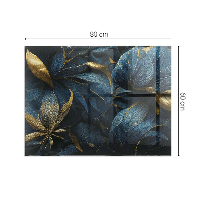 Glasplatte für Kamin rechteckig Elegante Blätter in Textur