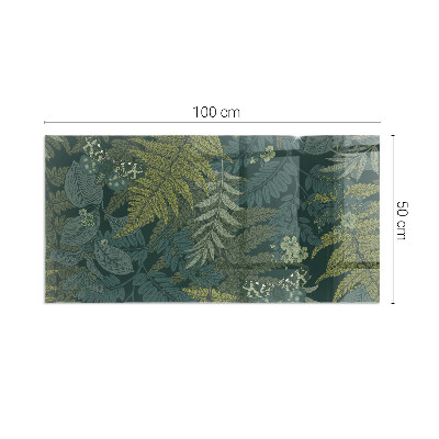 Glasplatte für Kamin rechteckig Pflanzenmotive mit Schmetterlingen