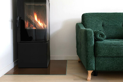 Glasplatte für Kamin rechteckig Farbe Braun