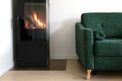 Glasplatte für Kamin rechteckig Farbe Braun