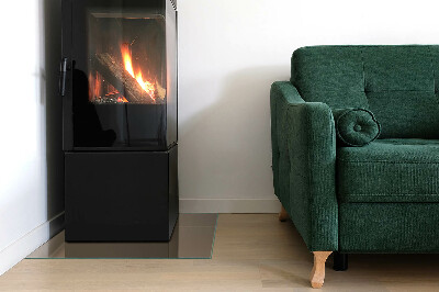 Glasplatte für Kamin rechteckig Farbe Braun