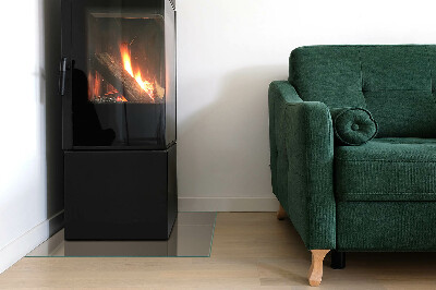 Glasplatte für Kamin rechteckig Farbe Braun