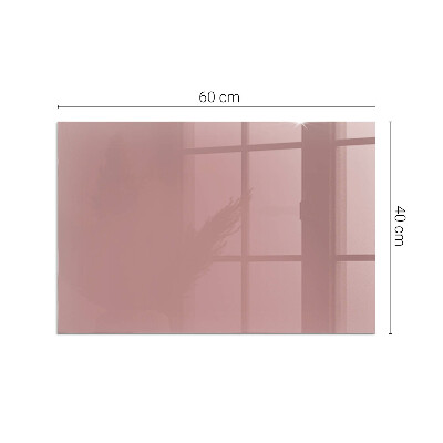 Glasplatte für Öfen rechteckig Farbe Rosa