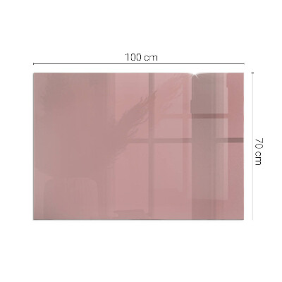 Glasplatte für Öfen rechteckig Farbe Rosa