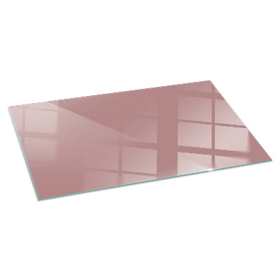 Glasplatte für Öfen rechteckig Farbe Rosa