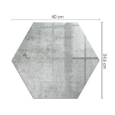 Glas unter Kamin sechseckig Rohbetonmuster