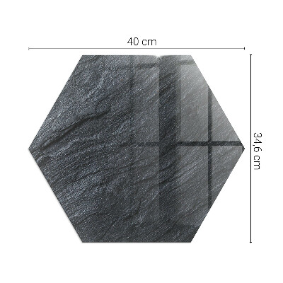 Kaminofen Glas Bodenplatte sechseckig Muster der Gesteinsstruktur