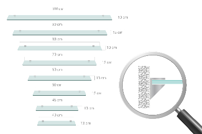 Glasregal Bad transparent