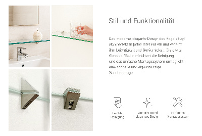 Glasregal Bad transparent