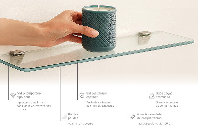 Glasregal Bad transparent