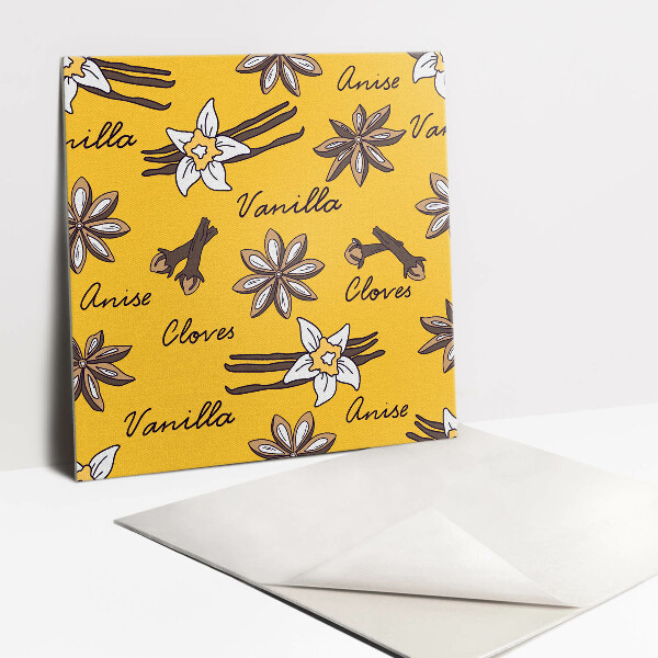 Samolepiace pvc obklady Žlté vanilkové motívy