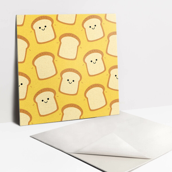 Vinylové obklady na stěnu Usmievavý kreslený toast
