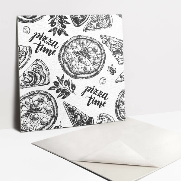 Vinylové dlažby Motívy čiernej a bielej pizze