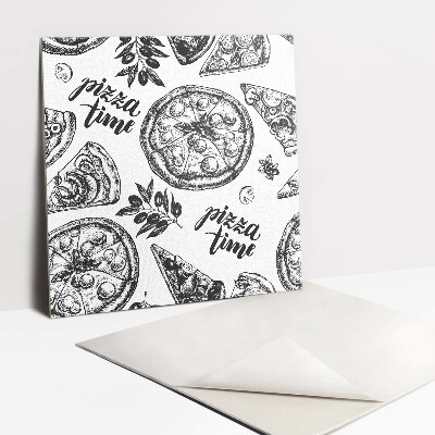 Vinylové dlažby Motívy čiernej a bielej pizze