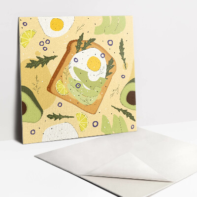 Vinylové obklady na stěnu Toast s avokádom a vajíčkom