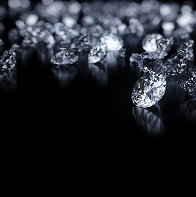 Rollo mit Diamanten und Glitzer Design