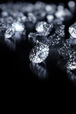 Rollo mit Diamanten und Glitzer Design