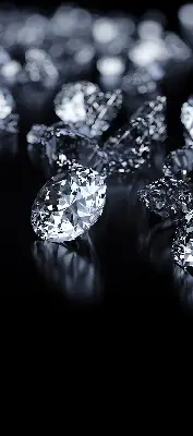 Rollo mit Diamanten und Glitzer Design