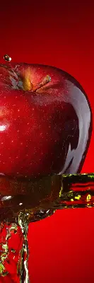 Rollo Fenster in der Farbe roter Apfel in der Tiefe