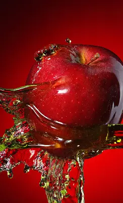 Rollo Fenster in der Farbe roter Apfel in der Tiefe