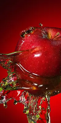 Rollo Fenster in der Farbe roter Apfel in der Tiefe