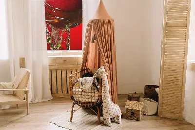 Rollo Fenster in der Farbe roter Apfel in der Tiefe
