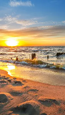 Fensterrollo für den Innenbereich mit Motiv von Sonnenuntergang und Farben