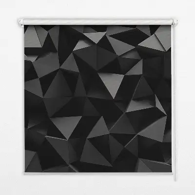 Fensterrollo in schwarzem Origami Design
