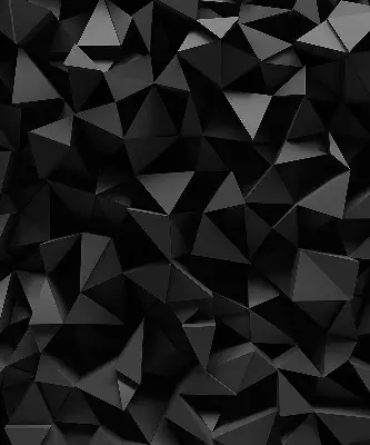 Fensterrollo in schwarzem Origami Design