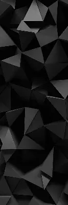 Fensterrollo in schwarzem Origami Design