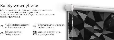 Fensterrollo in schwarzem Origami Design