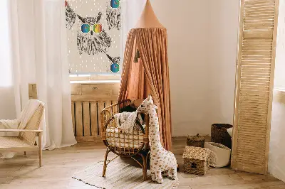 Fensterrollo für den Innenbereich mit Motiv Eulen in bunten Brillen