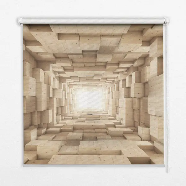 Rollo in 3D-Holzoptik