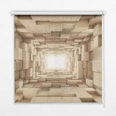 Rollo in 3D-Holzoptik