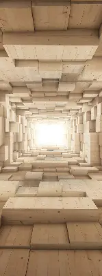 Rollo in 3D-Holzoptik