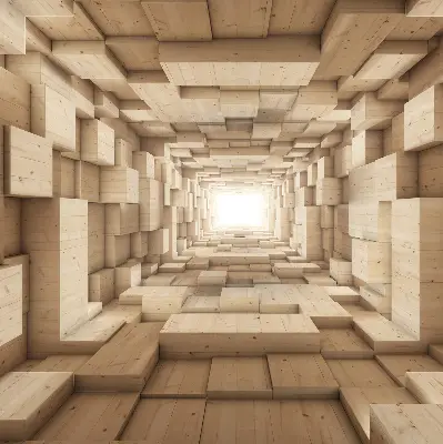 Rollo in 3D-Holzoptik