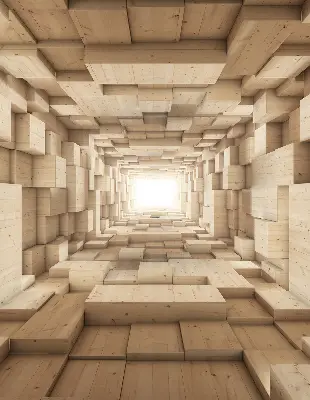 Rollo in 3D-Holzoptik