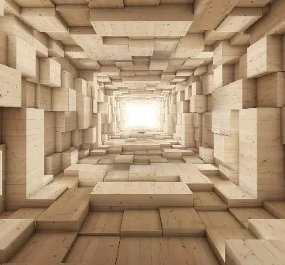 Rollo in 3D-Holzoptik