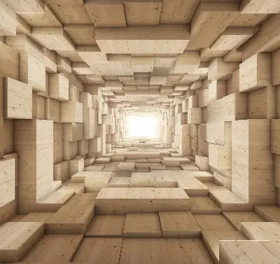 Rollo in 3D-Holzoptik
