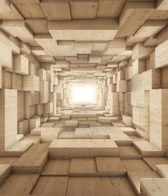 Rollo in 3D-Holzoptik